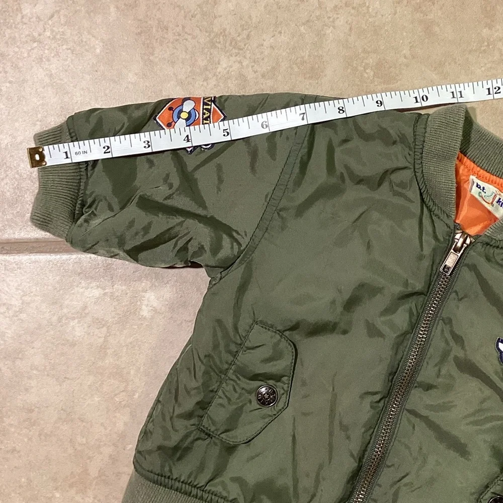 Army Green Bomber Jacket Kids Size 3 to 6 Months - Picture 6 of 11